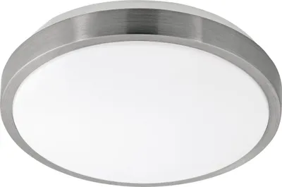 Produktbild von EGLO LED Deckenlampe Competa 1, 1 flammige Deckenleuchte, Material: Stahl und Kunststoff, Farbe: Nickel matt, weiß, Ø: 24,5 cm