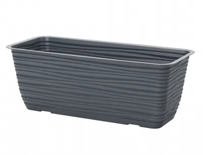 Image de Coffre SAHARA + soucoupe plastique anthracite 60cm