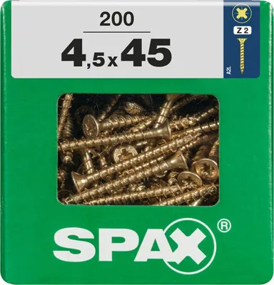 Produktbild von Spax Universalschrauben 4.5 x 45 mm PZ 2 - 200 Stk.