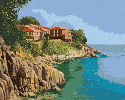 Produktbild von Zuty - Malen nach Zahlen - KÜSTE IN BULGARIEN, 40x50 cm, mit Keilrahmen (bereits gespannt)