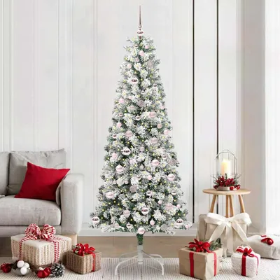 Immagine prodotto di Maison Exclusive - Albero di Natale artificiale pieghevole verde e bianco 210 cm