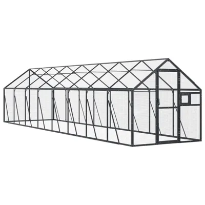 Produktbild von vidaXL Voliere Anthrazit 1,79x8x1,85 m Aluminium