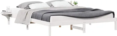 Obrázok produktu pre Posteľový rám so stolíkmi Biela 200 x 220 cm