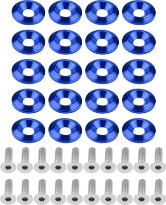 Zdjęcie produktu dla 20szt Aluminiowa podkładka zderzaka / błotnika Śruba Zatoka silnika Dress Up Kit Blue