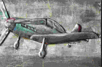 Produktbild von Gilde Metall Bild "Flying High" Handarbeit Kunstobjekt "GILDE GALLERY" Breite 60 cm Höhe 40 cm 38758