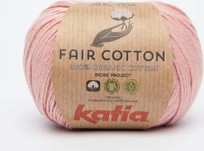 Produktbild von Katia Fair Baumwolle 13 Light Pink Strickgarn