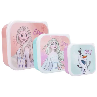 Produktbild von Frozen Lunchset 3-in-1 Snackbox Lunchpaket Butterbrotbox