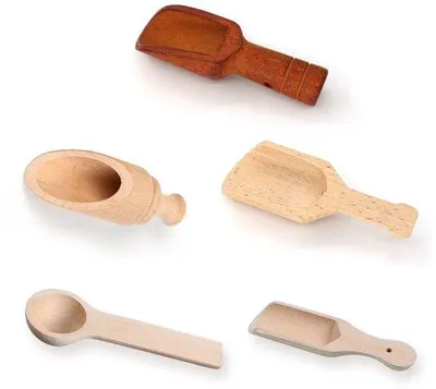 Produktbild von Holz-Löffel-Set 5er, kleine Holz-Löffel, Kräuter-Löffel, Holz-Löffel-Set, Qualitätsholz-Löffel