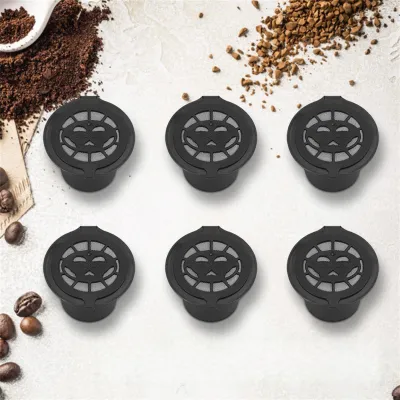 Kaffeekapselfilter, 6er Set, Edelstahl 304, wiederverwendbar, spülmaschinenfest