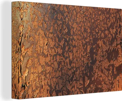 Obrázok produktu pre OneMillionCanvasses® - Obrazy na plátne - 140x90 cm, hrdzavá - hnedá - oranžová - kovová - vzor - štruktúra, nástenná umelecká dekorácia - fotografia na plátne - obraz na plátne