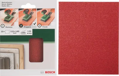 Produktbild von Bosch Schleifblatt 10 x,115 x 140 mm, K 120 für Schwingschleifer
