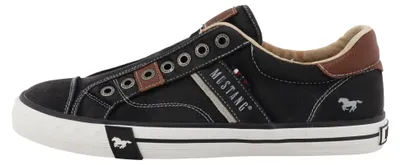 Produktbild von Mustang Herren Sneaker sportlicher Slipper in Jeans-Optik 26M0151004, Größe:43 EU, Farbe:Schwarz