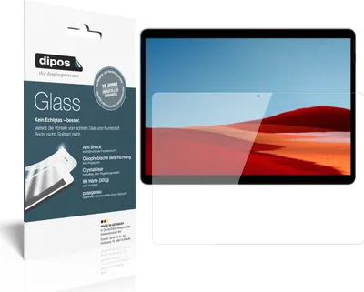 Zdjęcie produktu dla 2x folia ochronna do Microsoft Surface Pro X - folia antywstrząsowa 9H dipos Glass z tworzywa sztucznego