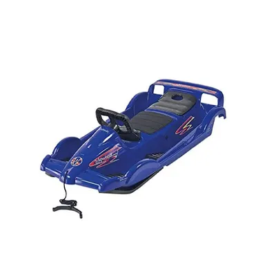 Produktbild von AlpenGaudi | DoubleRace Zweisitzer | Schneebob Blau | 114 x 55 x 28 cm | ideal für zwei Personen | robust & langlebig | perfekter Wintersportspaß