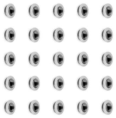 Productafbeelding van Emuca, set van 25 meubelknopen, model Benetusser, diameter 41 mm, zinkmetaal (zamak), nikkelafwerking
