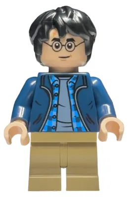 Image de Minifigurine LEGO Harry Potter - Veste bleu foncé ouverte sur chemise à carreaux (hp544)