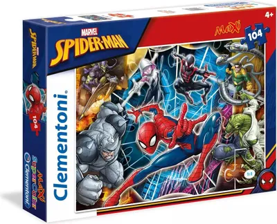Immagine prodotto di Puzzle Maxi SuperKolor Spiderman - Clementoni 104 pezzi