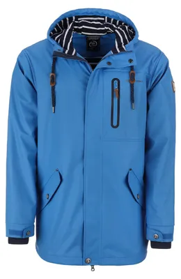 Produktbild von Dry Fashion Herren PolyurethanParka Lübeck - Regenjacke Herren Wasserdicht Winddicht Reißverschluss Outdoor Jacke Männer in Hellblau Größe 3XL