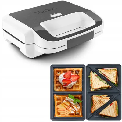 Produktbild von Toaster und Waffeleisen Tefal Snack Xl 850W Wechselplatten für Sandwiches und
