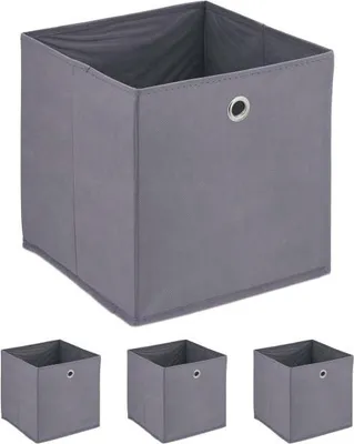 Obrázek produktu pro Šedý úložný box - 4 ks