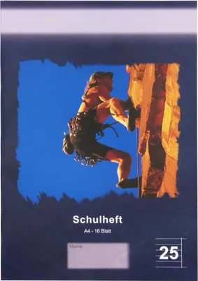 Produktbild von Schulheft A4, 16 Blatt Linatur 25, liniert mit Rand