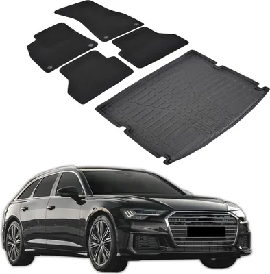 Produktbild von Kofferraumwanne Fußmatten Set Für Audi A6 C8 2018-2025 Kombi, Genaue Passform