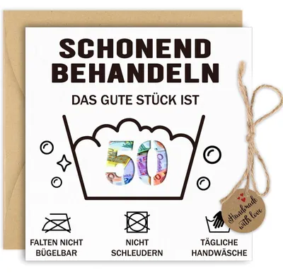 Produktbild von Geldgeschenk-Geburtstagskarte zum 50. Geburtstag