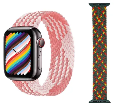 Immagine prodotto di Per Apple Watch Series 9 8 7 41 / 6 SE 5 4 40 / 3 2 1 38mm Watch Nylon Strap Replacement
