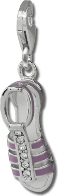 Produktbild von SilberDream Charm Anhänger Römersandale lila Zirkonia Silber Emaille FC868V