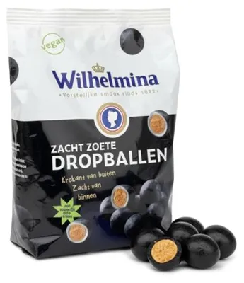 Productafbeelding van Wilhelmina Zoete Dropballen - 800 gram