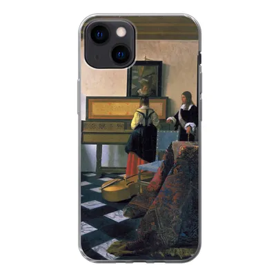 Produktbild von MuchoWow® Handyhülle Schutzhülle Hülle für iPhone 13 Die Musikstunde - Johannes Vermeer Silikon Softcase Handy Hülle - Karteninhaber