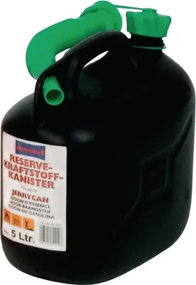 Zdjęcie produktu dla Zapasowy kanister na paliwo 5 l czarny HDPE L265xW147xH247mm