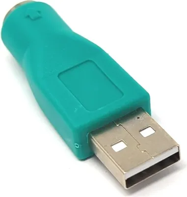 Produktbild von USB 2.0 Adapter Typ A Stecker zu PS/2 Stecker PS2 Kabel in Türkis