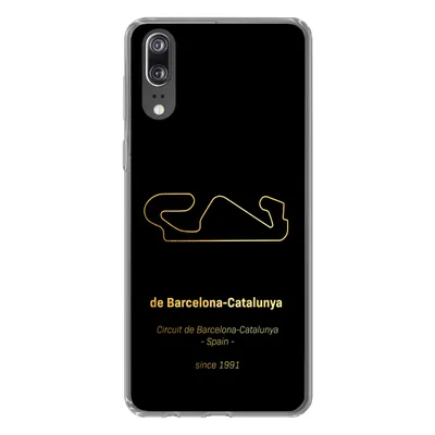 Produktbild von MuchoWow® Handyhülle Schutzhülle Hülle für Huawei P20 F1 - Rennstrecke - Barcelona Silikon Softcase Handy Hülle - Hardcover