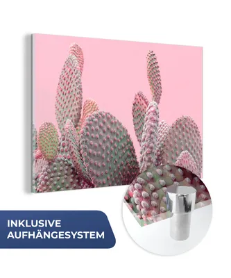Obrázok produktu pre MuchoWow® Sklenené obrazy - Obrazy na stenu - Foto na skle Kaktusy - Rastliny - Leto 60x40cm Nástenná dekorácia zo skla - akrylový sklenený obraz - akrylové