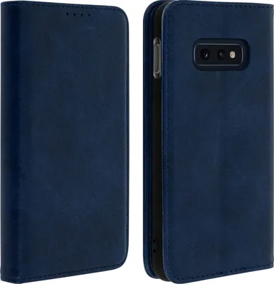 Produktbild von Avizar, Flip Cover Geldbörse, Kunstleder Klappetui für Samsung Galaxy S10e, Nachtblau