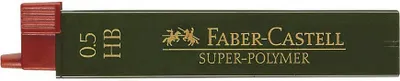 A product shot of Faber-Castell Super Polymer 0.5 HB pencil leads.