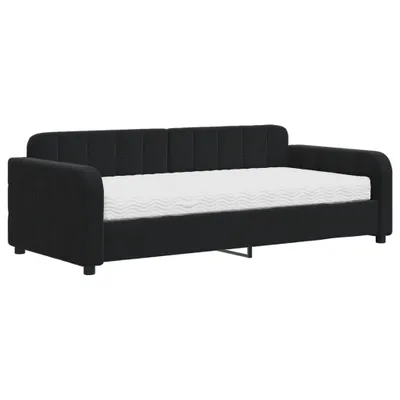 Immagine prodotto di Divano Letto con Materasso Nero 90x190 cm in Velluto
