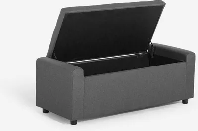 Immagine prodotto di Panca con contenitore in tessuto per la camera da letto e l'ingresso Merak - Grigio