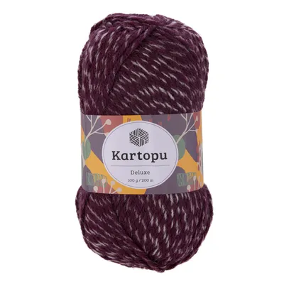 100g Strickgarn Kartopu Deluxe Strick-Garn Häkelgarn Mischgarn, weinrot