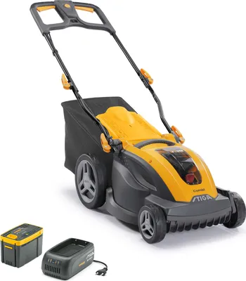 Produktbild von STIGA Akku-Rasenmäher COMBI 340e, 38 cm Schnittbreite, Mulchfunktion, Inklusive 1x 4 Ah Akku (E440) und Ladegerät