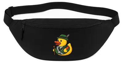 Produktbild von Huuraa Bauchtasche Quietscheente Schützenkönig Gummiente Schützenfest 2,5 Liter Black Polyester Crossbody Bag Geschenkidee