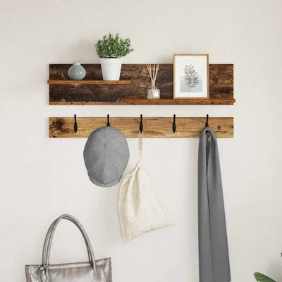 Obrázok produktu pre Maison Exclusive – Nástenný nočný stolík zo starého dreva 90 x 15 x 36 cm Drevený materiál