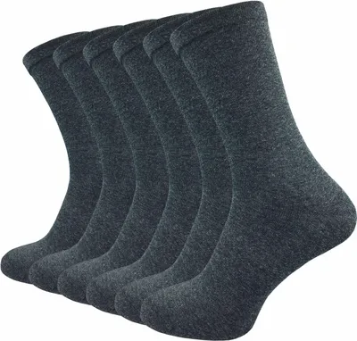 Produktbild von Gawilo  Diabetikersocken ohne Gummi & ohne Naht | Hochwertiges & feines Maschenbild | Herren (6 Paar), Dunkelgrau / 47 - 50