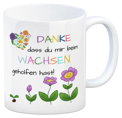Produktbild von Danke dass du mir beim Wachsen geholfen hast Kaffeebecher