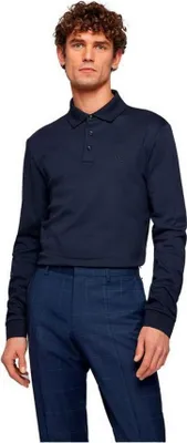 Produktbild von BOSS Polo normale Passform dunkelblau einfarbig