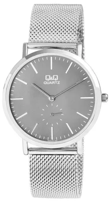 Produktbild von Q&Q Herrenuhr mit Milanaisearmband, Edelstahl, 5 bar, silberfarben