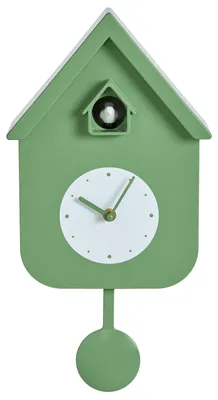 Produktbild von BELIANI Kuckucksuhr Grün 24 cm mit Pendel Vogel Kuckucksruf Moderner Stil für Kinderzimmer