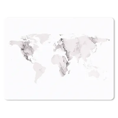 Produktbild von MuchoWow® Mauspad Mousepad Weltkarte - Marmor - Grau 40x30 cm - Mousepads - Maus Mat - Pad - Mausunterlage - Anti Rutsch