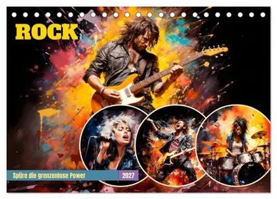 Produktbild von ROCK Spüre die grenzenlose Power (Tischkalender 2027 DIN A5 quer), CALVENDO Monatskalender